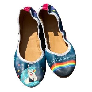 Unicorn Rainbow Foldable Flats sz 40